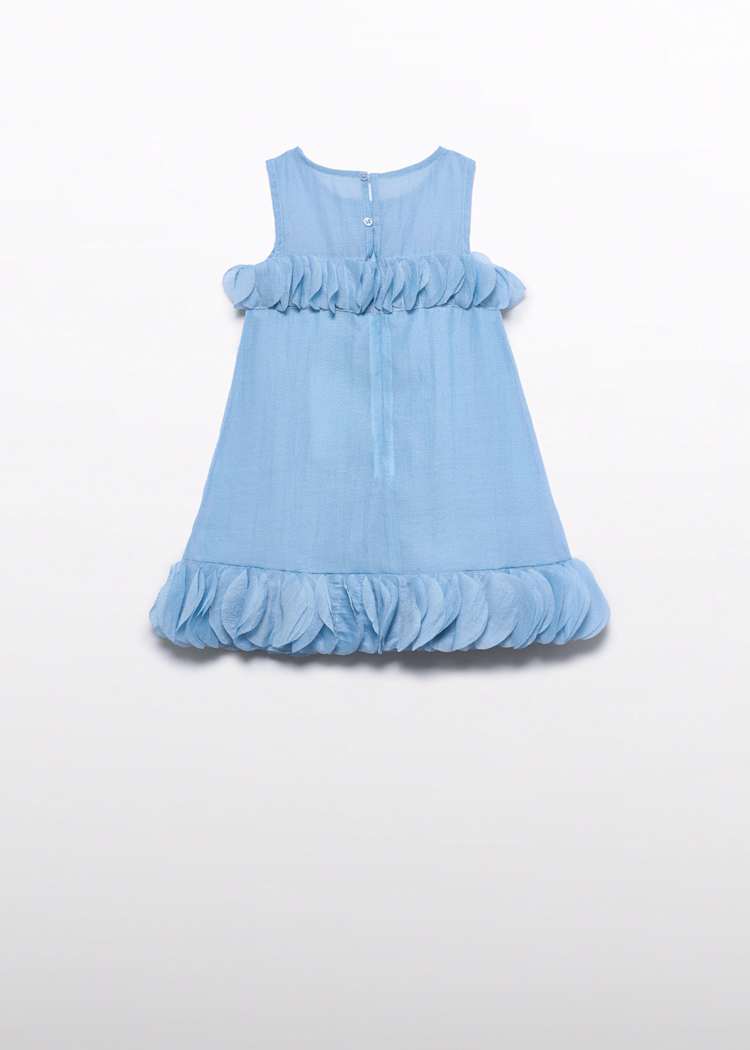 Abel & Lula Sleeveless Organza Dress with Flutter Appliques - Little Miss Muffin Children & Home