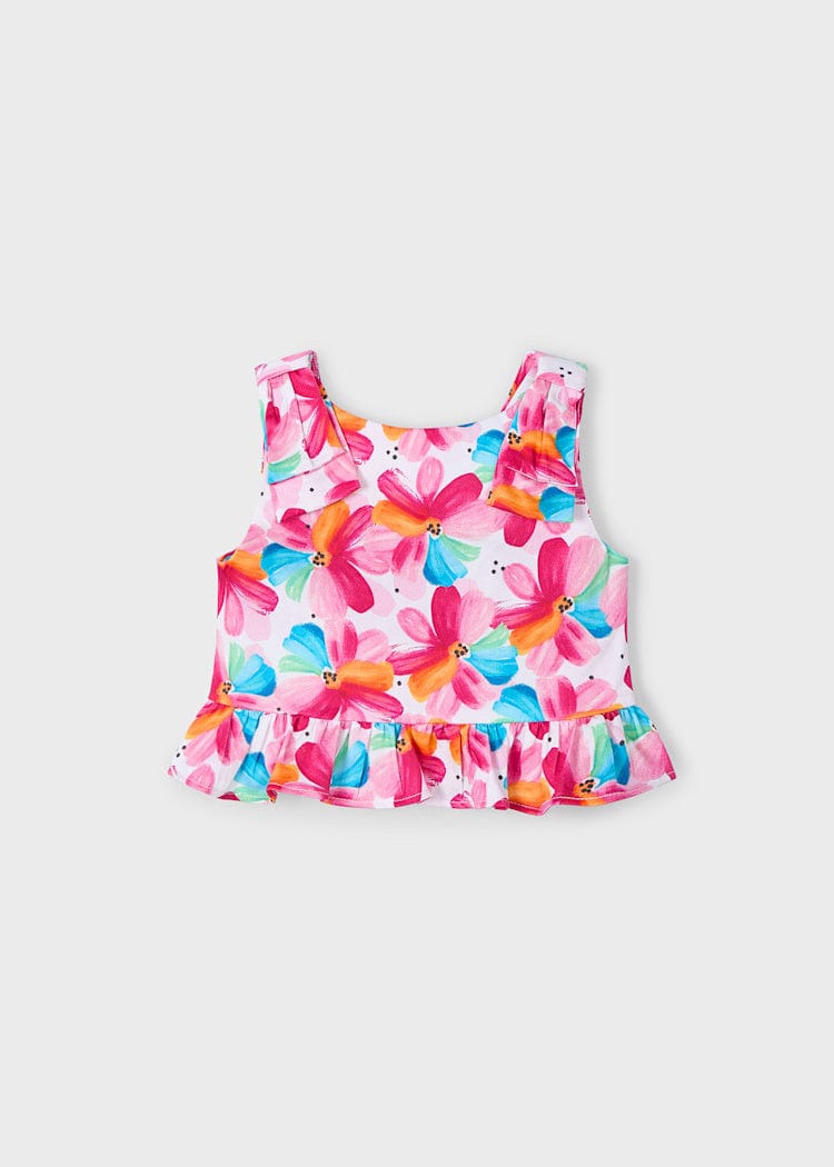 Mayoral Usa Inc Mayoral Printed Peplum Top in Magenta - Little Miss Muffin Children & Home