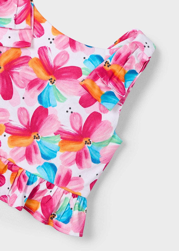 Mayoral Usa Inc Mayoral Printed Peplum Top in Magenta - Little Miss Muffin Children & Home
