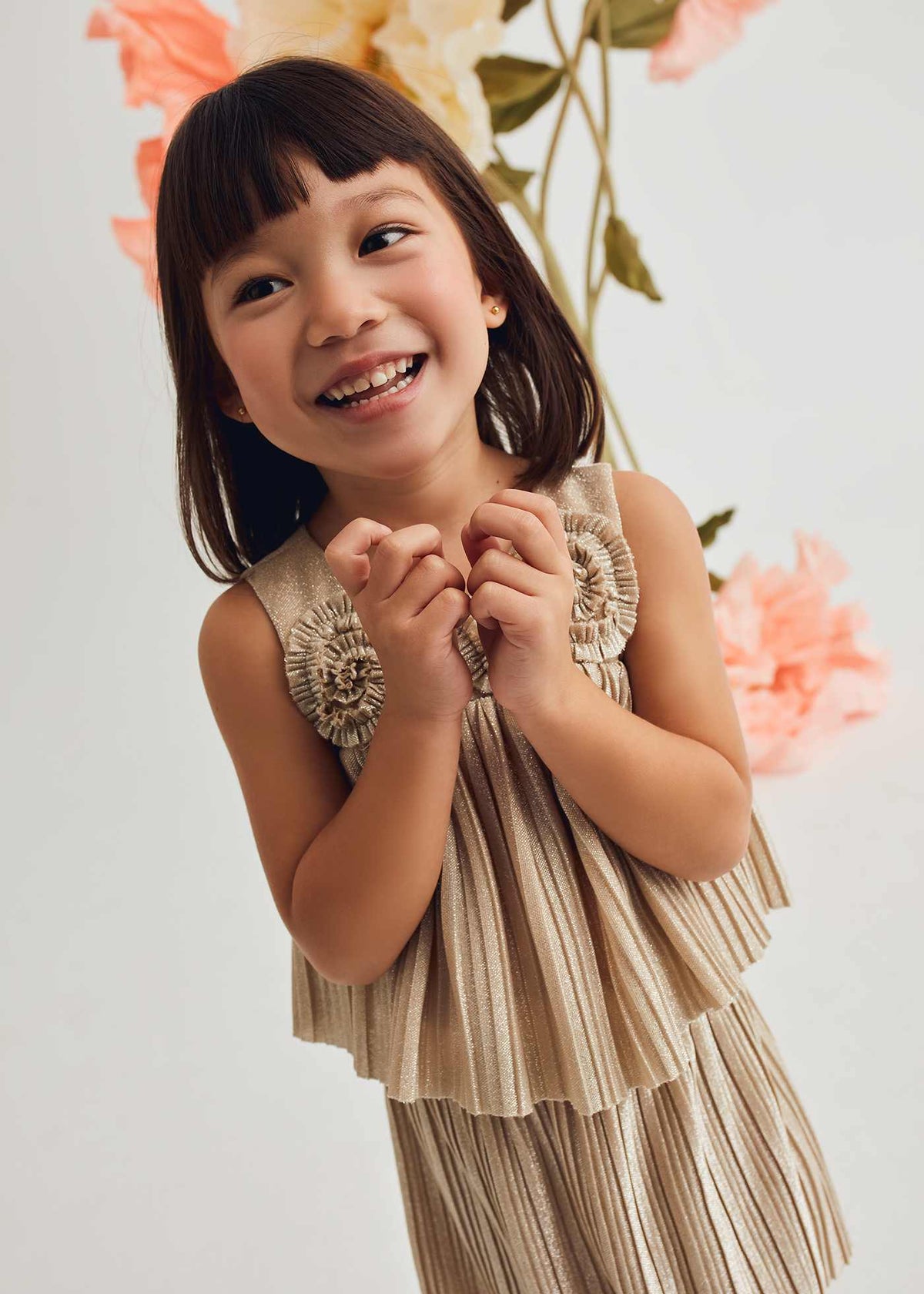 Abel & Lula Abel & Lula Pleated Knit Skirt Set - Little Miss Muffin Children & Home