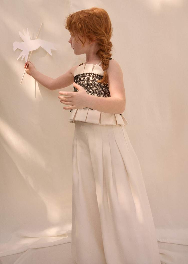 Abel & Lula Pleated Wide Leg Pants - Little Miss Muffin Children & Home