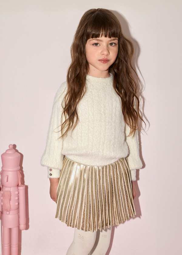Abel & Lula Sequined Pleated Skirt - Little Miss Muffin Children & Home