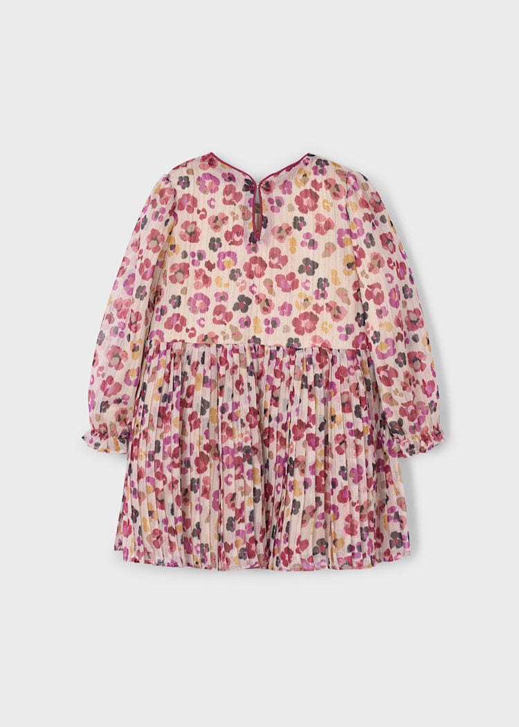 Mayoral Usa Inc Pleated Printed Dress in Cherry - Little Miss Muffin Children & Home