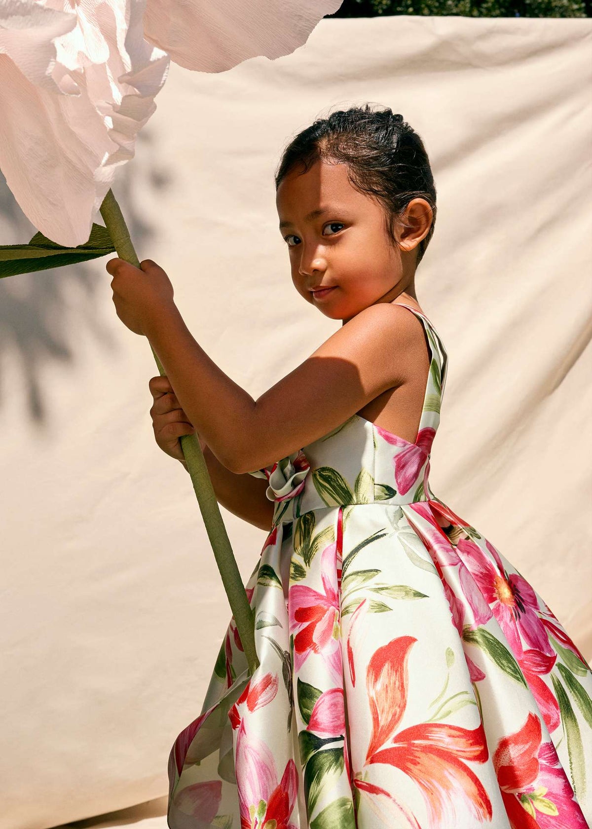 Abel & Lula Abel & Lula Floral Print Mikado Dress - Little Miss Muffin Children & Home