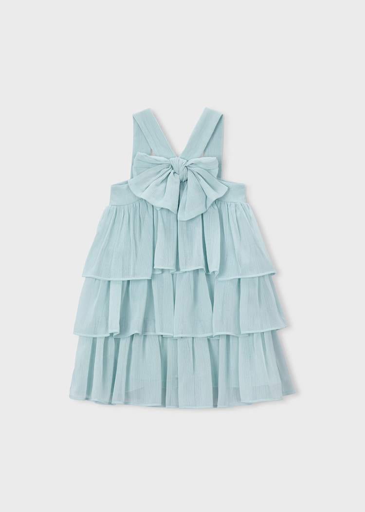 Mayoral Usa Inc Tiered Ruffle Halter Dress in Lake - Little Miss Muffin Children & Home