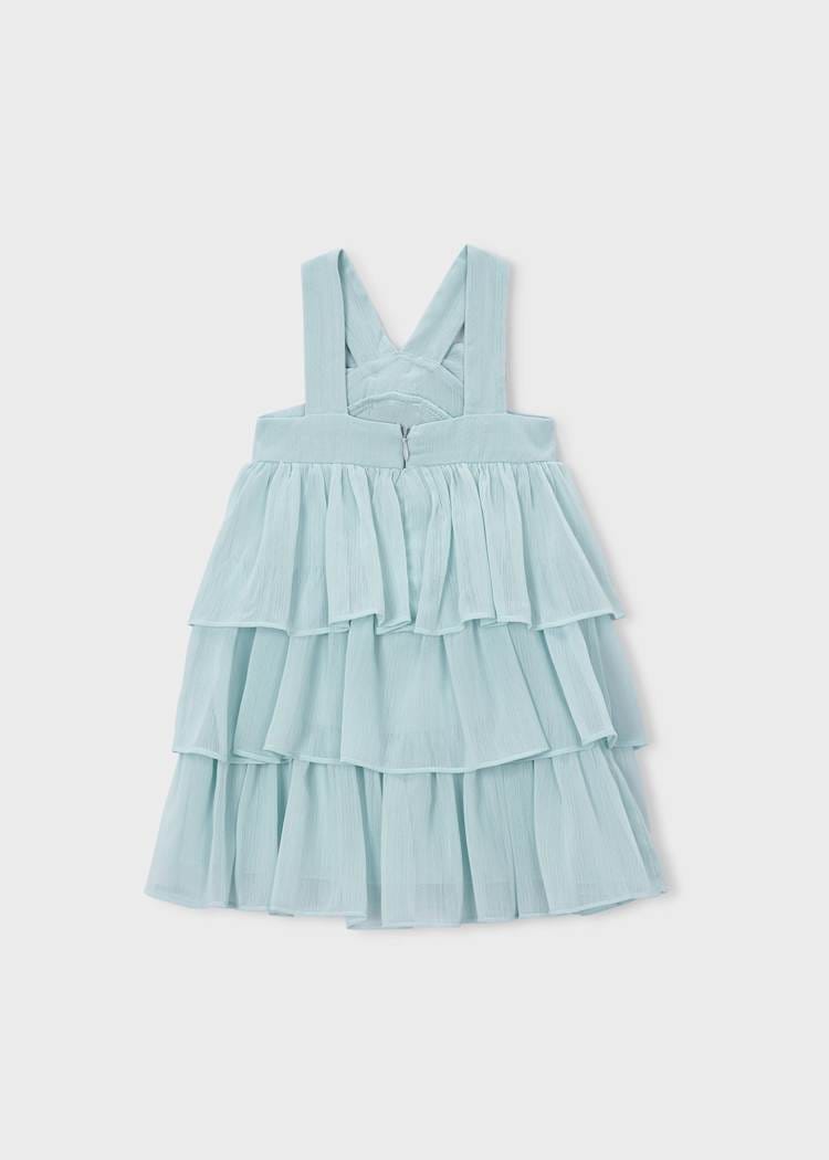 Tiered Ruffle Halter Dress in Lake