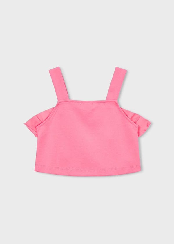 Ruffled Tank Top in Geranium