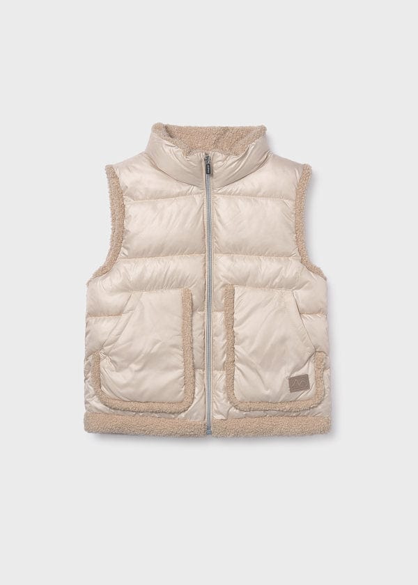 Mayoral Usa Inc Fleece Lined Puffer Vest in Sand - Little Miss Muffin Children & Home