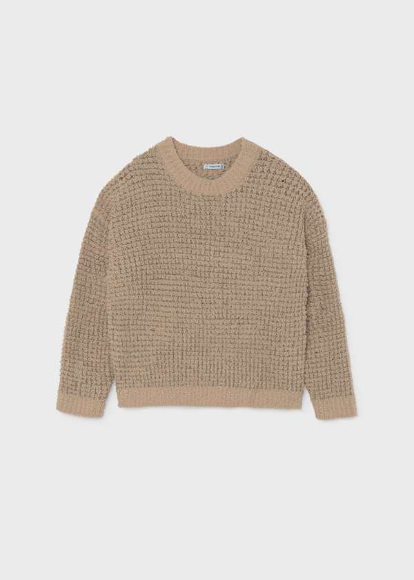 Chunky Waffle Knit Shimmery Sweater