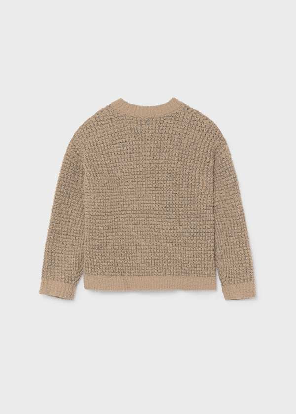 Chunky Waffle Knit Shimmery Sweater