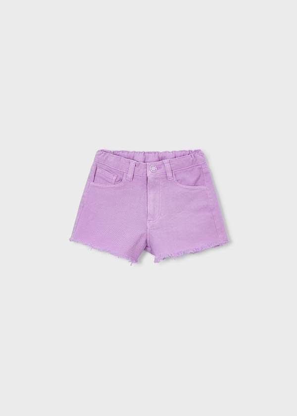 Mayoral Usa Inc Girl's Raw Edge Twill Shorts in Lilac - Little Miss Muffin Children & Home