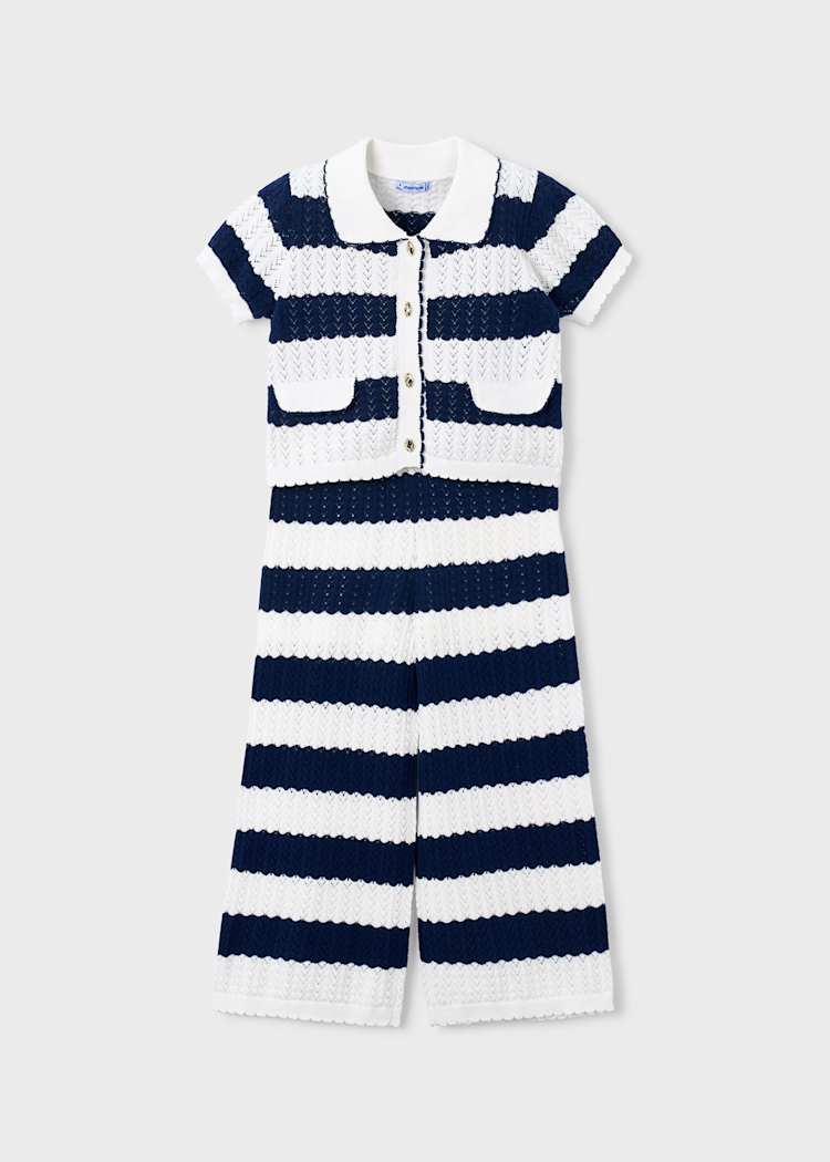 Mayoral Usa Inc Striped Crochet Knit Set - Little Miss Muffin Children & Home