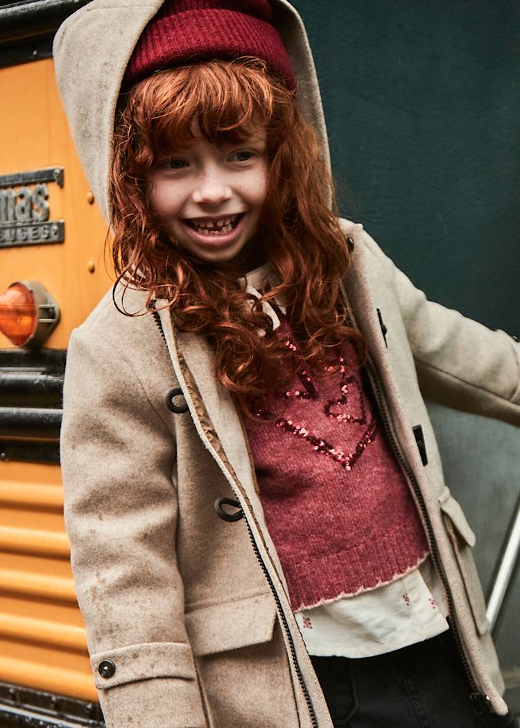 Mayoral Usa Inc Knit Sweater with Embroidered Sequin Crown Design in Cherry - Little Miss Muffin Children & Home