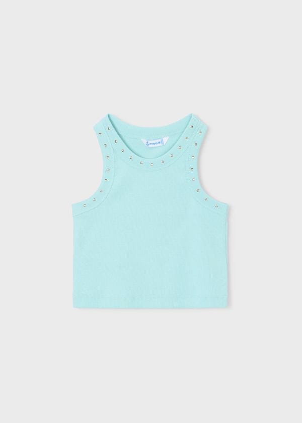 Studded Tank Top in Anise
