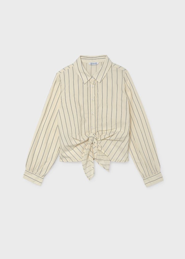 Mayoral Usa Inc Tie-Front Striped Blouse - Little Miss Muffin Children & Home