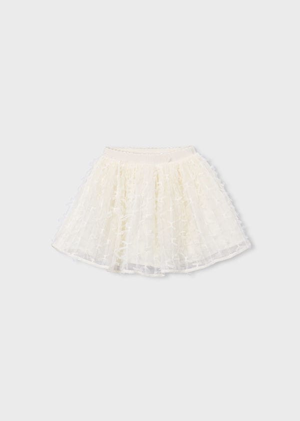Layered Tulle Skirt in Natural