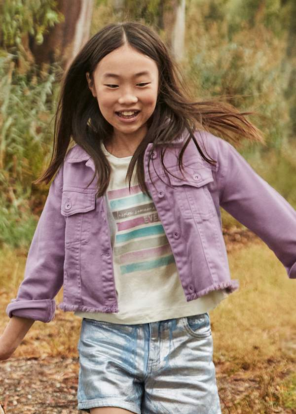 Mayoral Usa Inc Mayoral Twill Jacket with Frayed Hem - Little Miss Muffin Children & Home