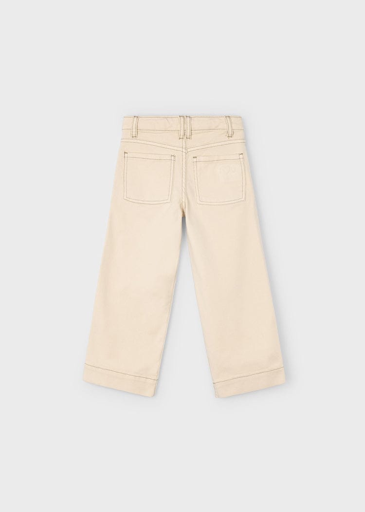 girls twill patch pocket pants
