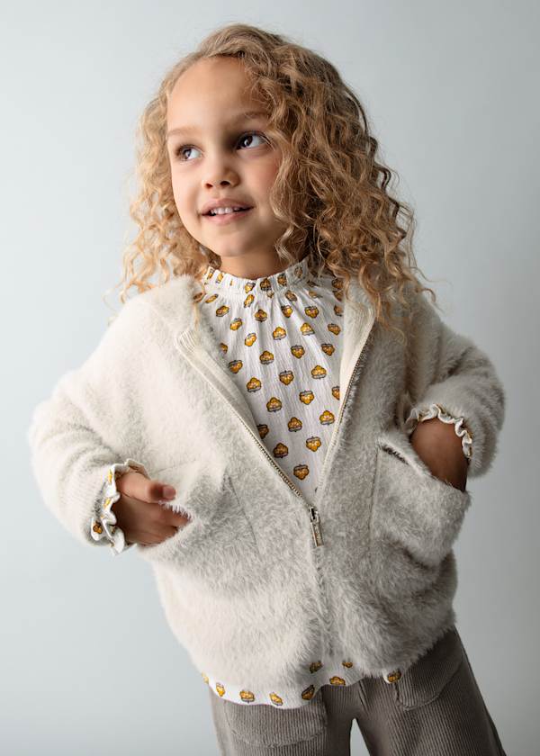 Mayoral Usa Inc Faux Fur Zip Up Hoodie - Little Miss Muffin Children & Home