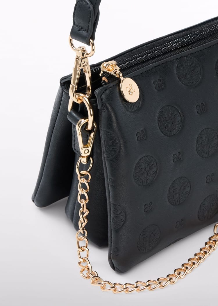 Abel & Lula Abel & Lula Embossed Logo Handbag in Black - Little Miss Muffin Children & Home