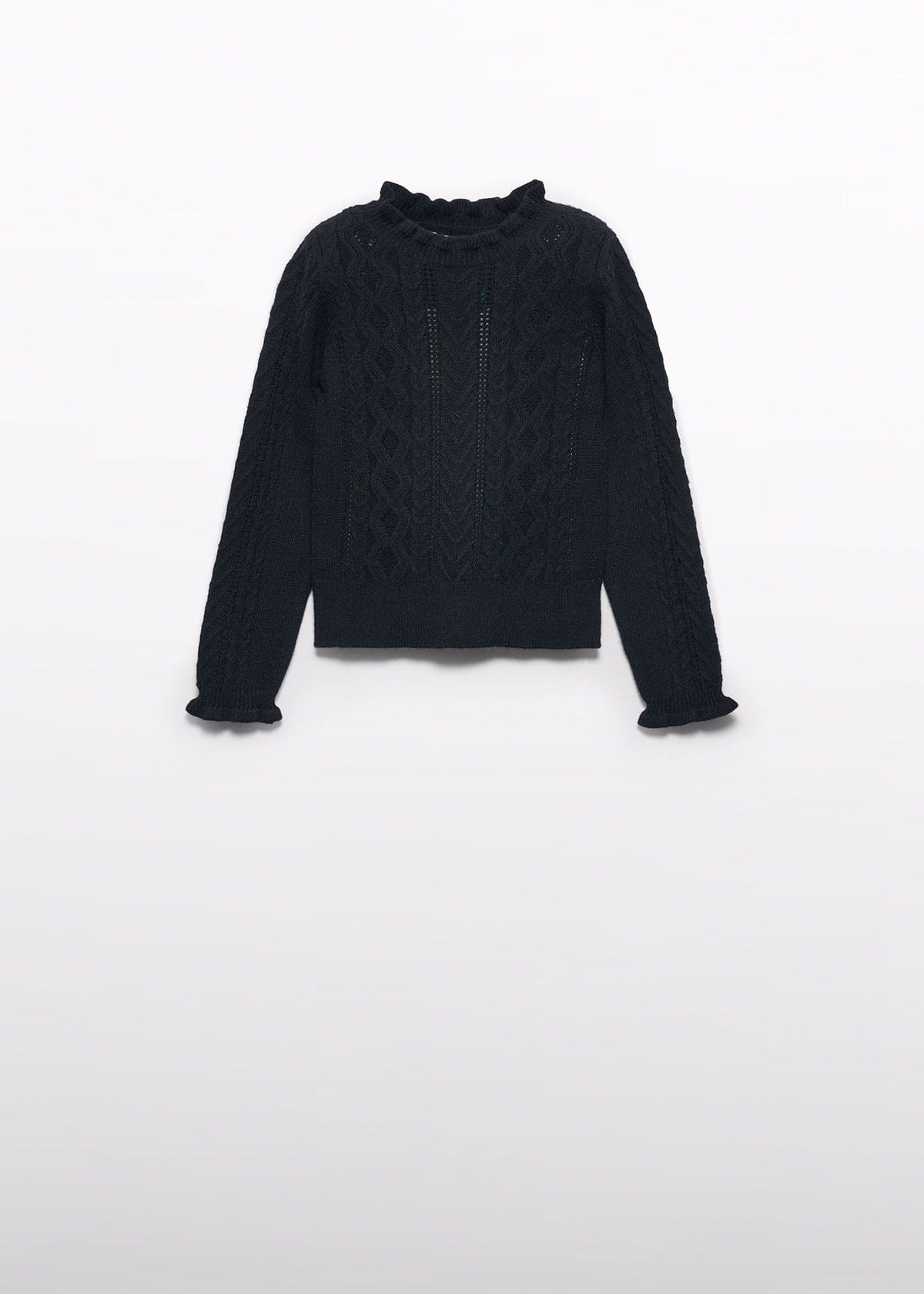 Abel & Lula Abel & Lula Knit Sweater with Ruffled Mock Neck - Little Miss Muffin Children & Home
