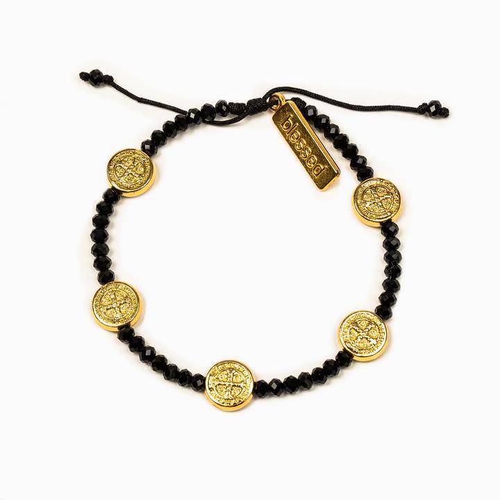 My Saint My Hero My Saint My Hero Gratitude Crystal Bracelet Gold Medals - Little Miss Muffin Children & Home