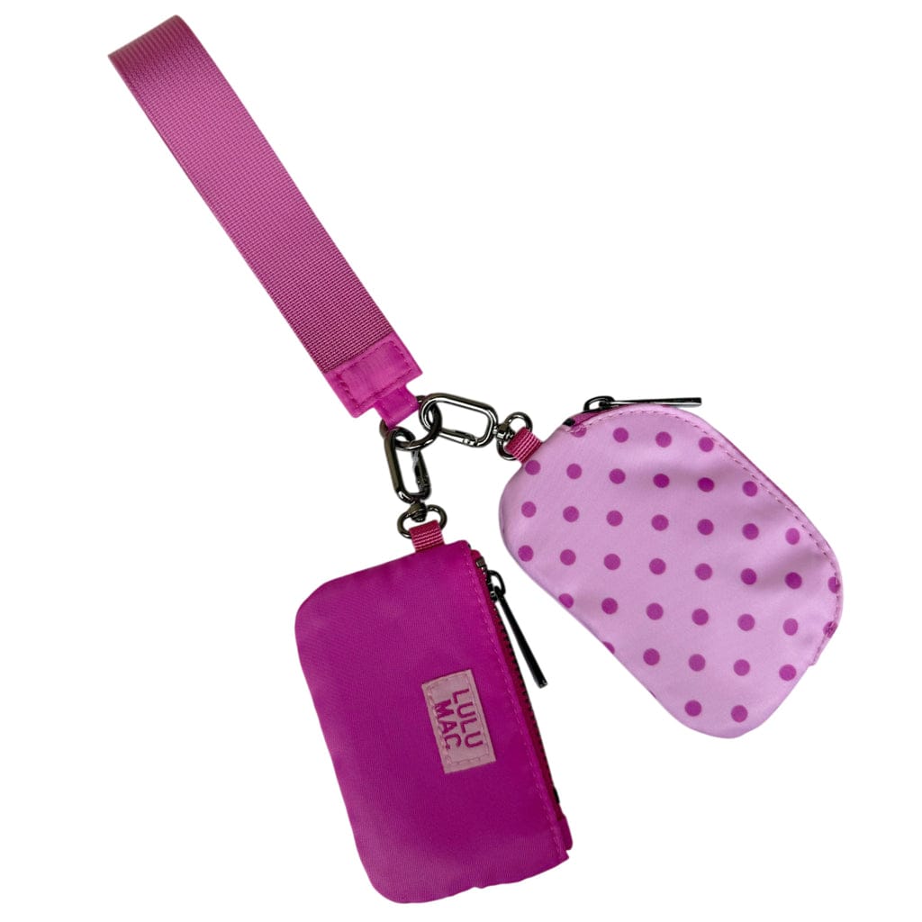Girlie Girl Originals Pink/Hot Pink Dots Lulu Mac Double Pouch Wristlet - Little Miss Muffin Children & Home