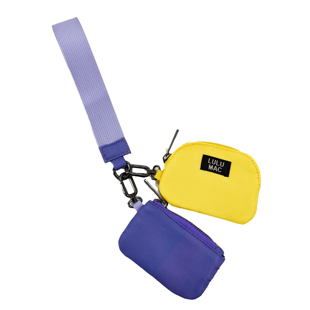 Girlie Girl Originals Lulu Mac Purple/Yellow Double Pouch Wristlet - Little Miss Muffin Children & Home