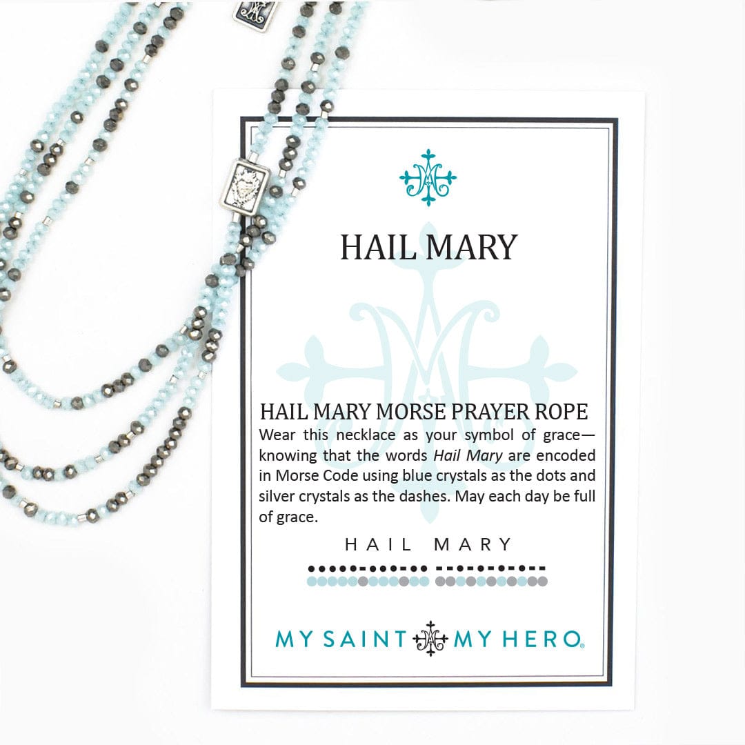 My Saint My Hero Hail Mary Morse Code Prayer Rope - Little Miss Muffin Children & Home