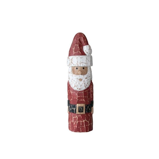 Decorative Santa figure with a cracked paint effect