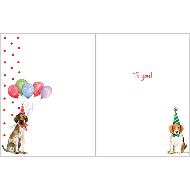 happy birthday card with dogs