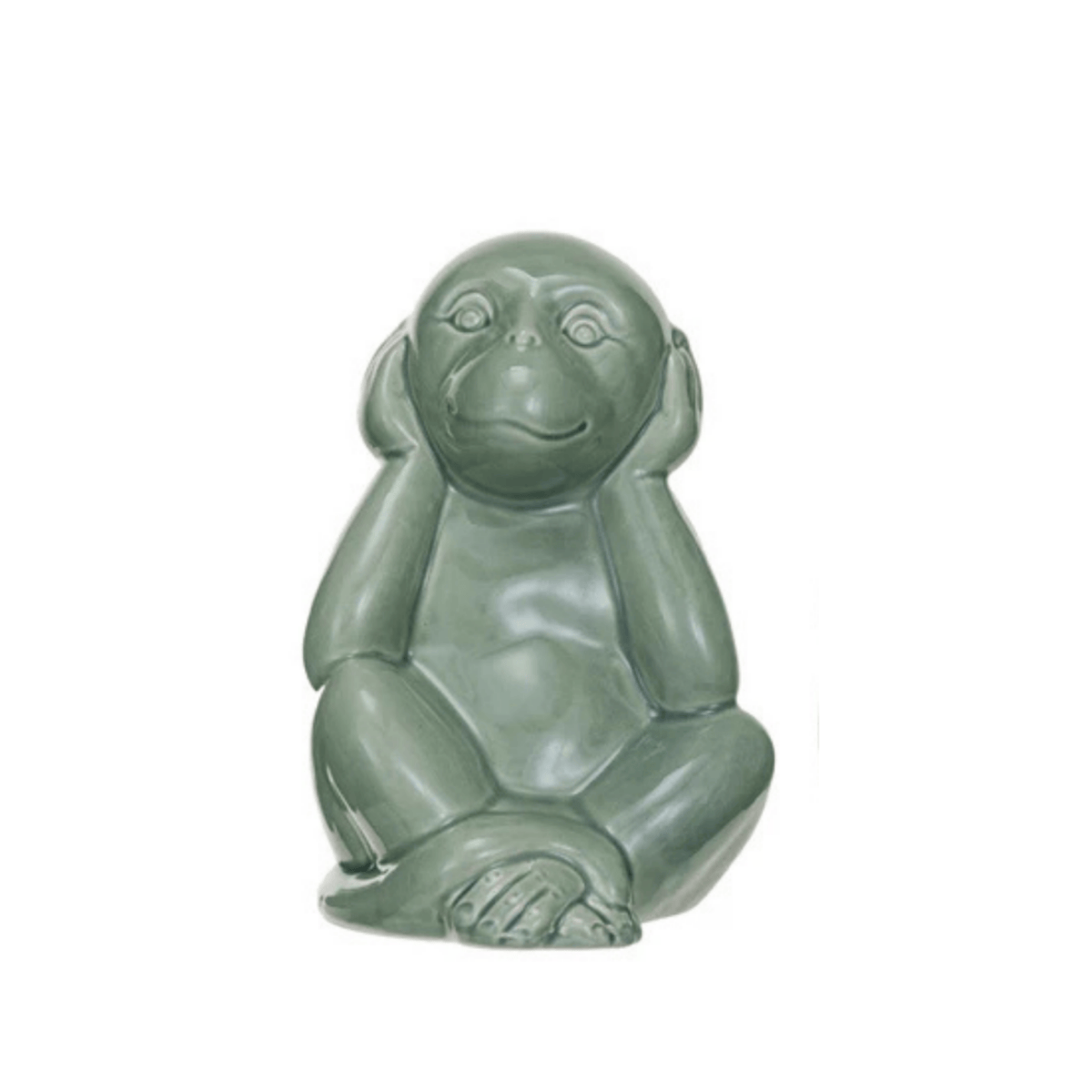 Stoneware Hear/Speak/See No Evil Monkey,