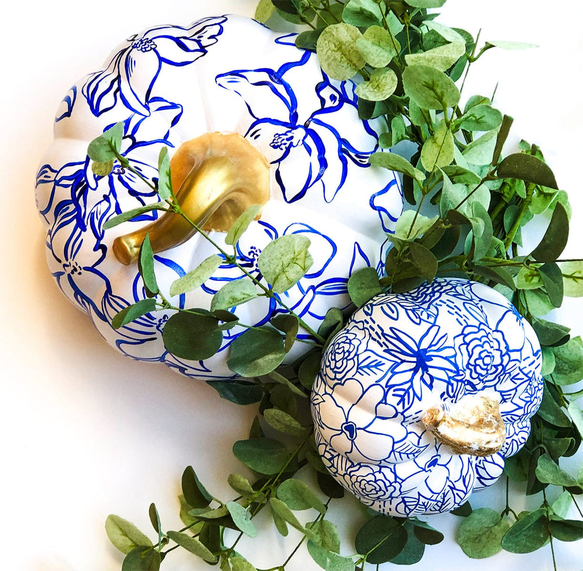 Jessica Reynolds Art Large Blue Magnolia Pumpkin - Little Miss Muffin Children & Home