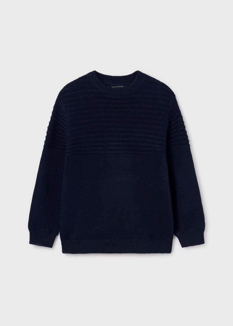 Mayoral Usa Inc Mayoral Jacquard Sweater in Navy for Boys - Little Miss Muffin Children & Home
