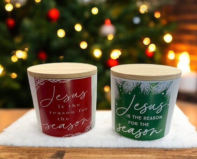 Southern Lights Nativity and Christmas 10oz Candle - Little Miss Muffin Children & Home