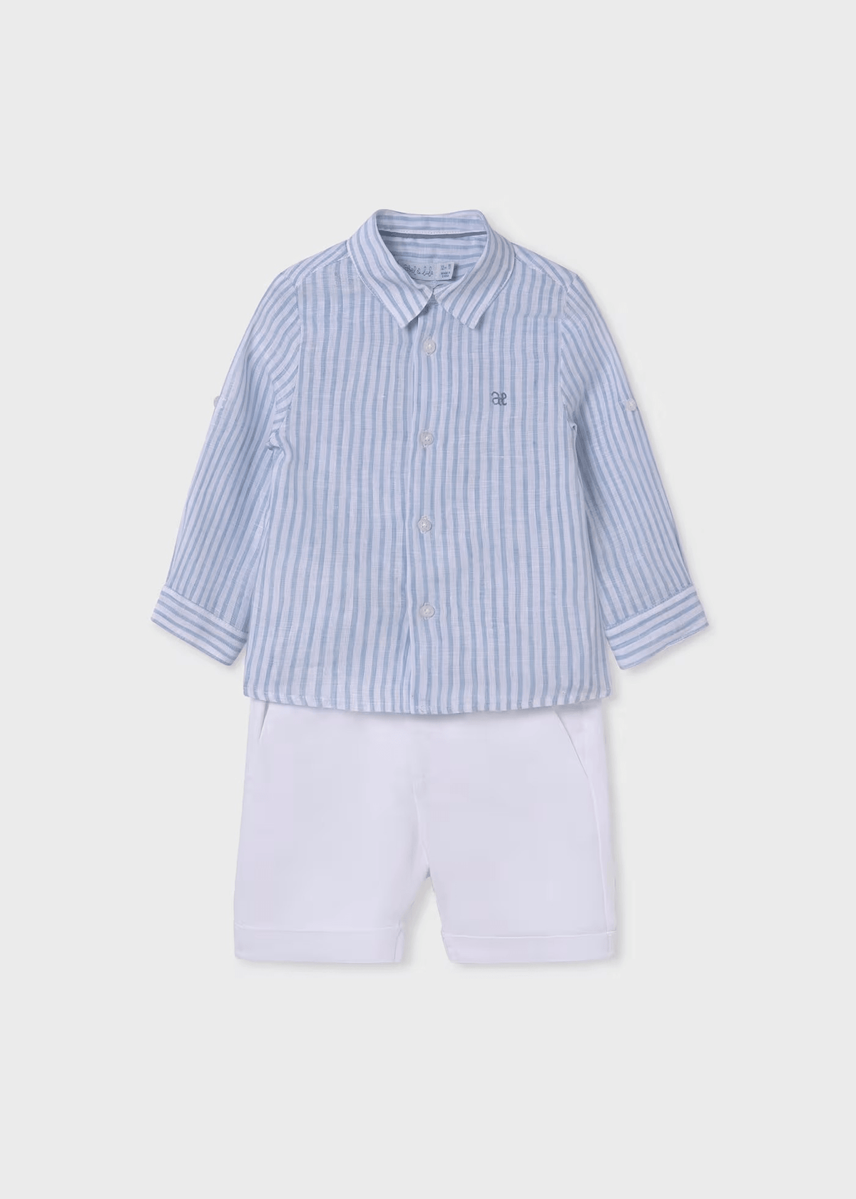 Abel & Lula Abel & Lula Linen Striped Shirt & Bermuda Short Set - Little Miss Muffin Children & Home