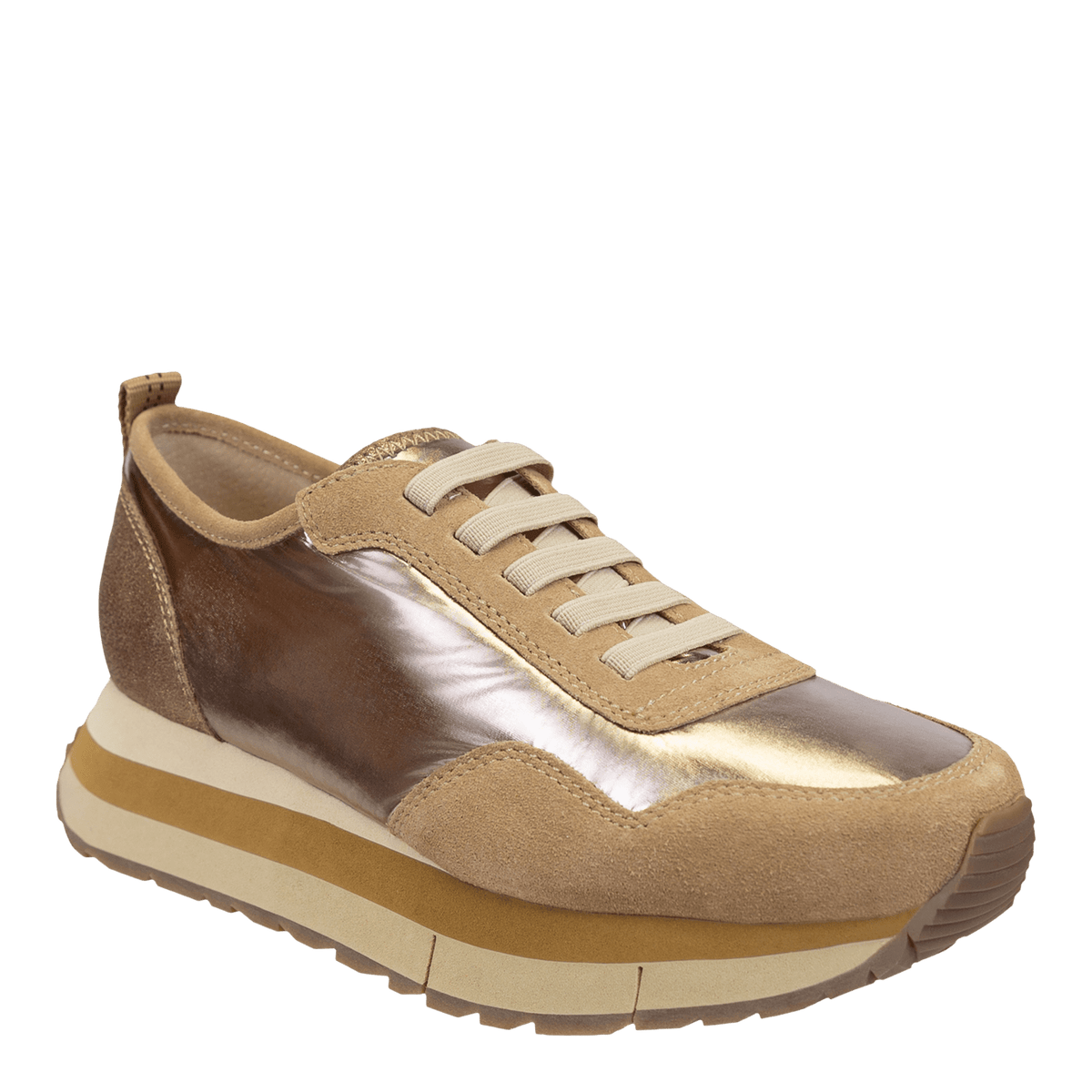 Naked Feet Naked Feet Kinetic Platform Sneakers Gold - Little Miss Muffin Children & Home