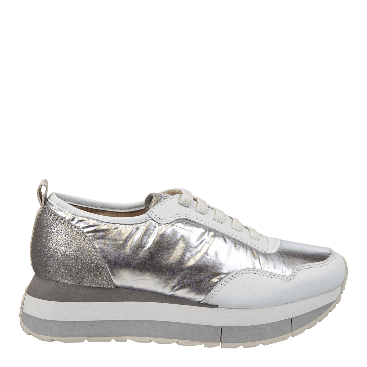 Naked Feet Naked Feet Kinetic Platform Sneakers in Silver - Little Miss Muffin Children & Home