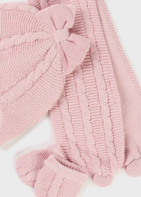 Mayoral Usa Inc Mayoral Knit Hat, Mittens & Scarf Set - Little Miss Muffin Children & Home