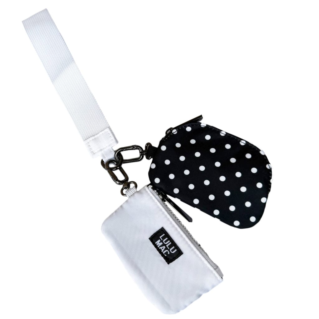 Girlie Girl Originals Black/White Dots Lulu Mac Double Pouch Wristlet - Little Miss Muffin Children & Home