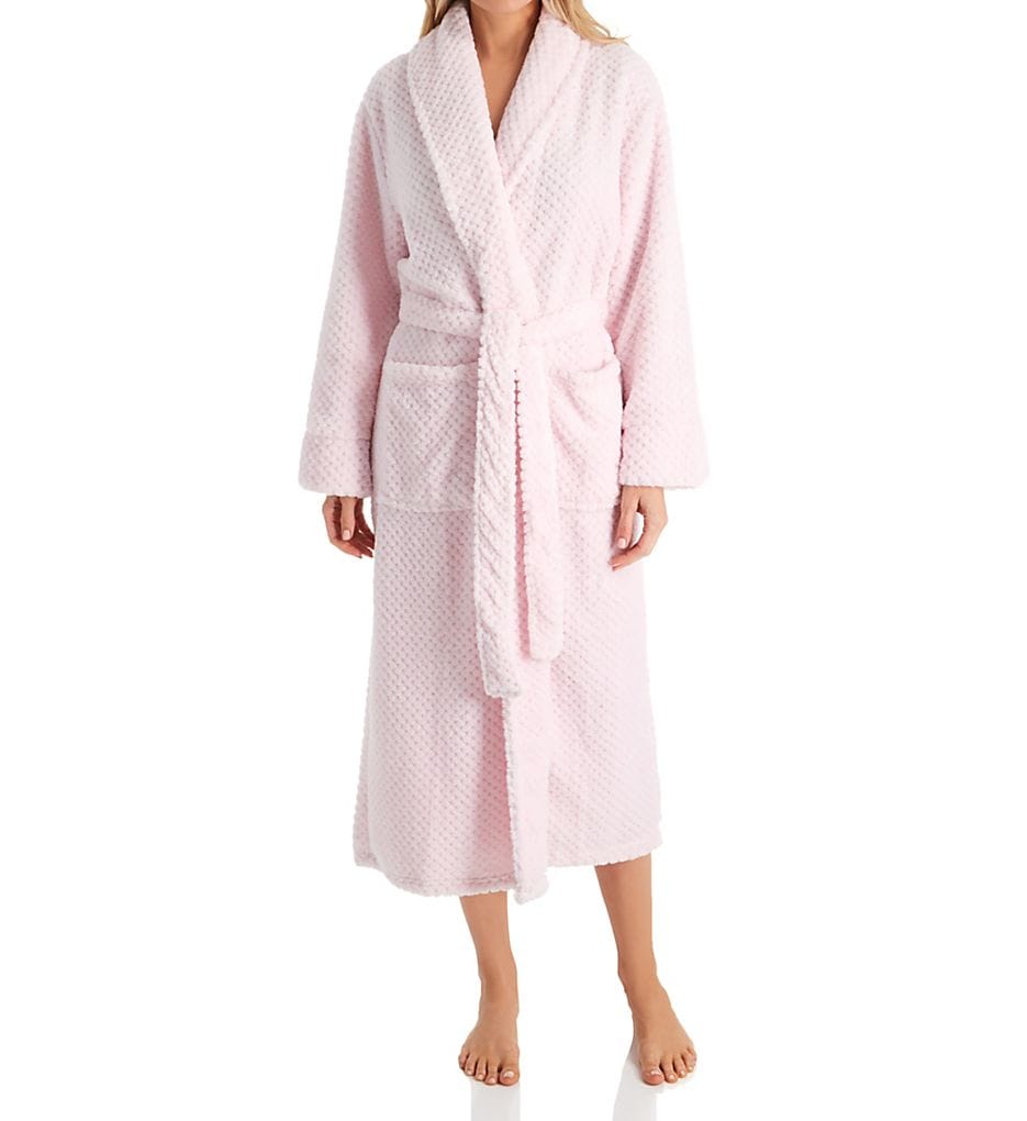 La Cera Honeycomb Pattern Fleece Robe - Little Miss Muffin Children & Home