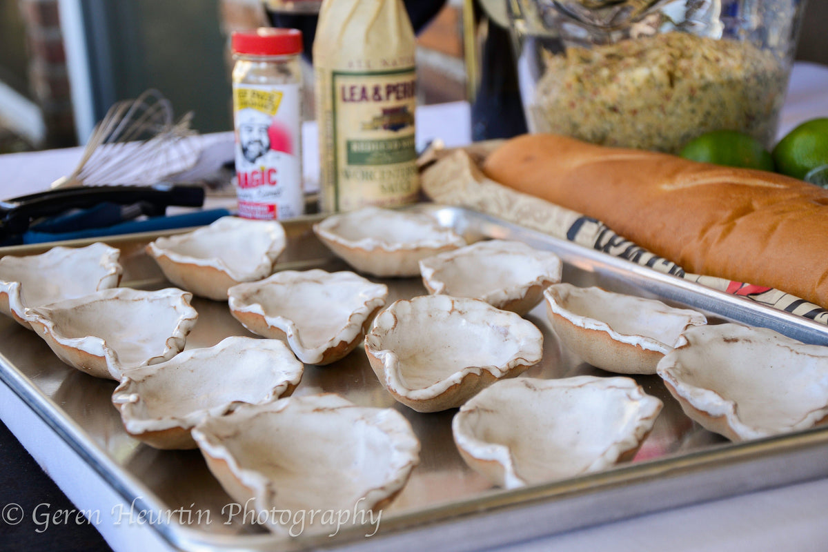 Loftin Oysters Llc Loftin Oysters Set of 12 Ceramic Oyster Shells Cookware - Little Miss Muffin Children & Home