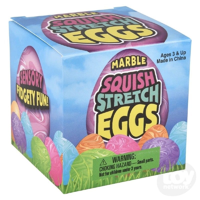 La Luna Bella Toys 2.5" Squish And Stretch Marbleized Easter Egg, 6 Available Colors - Little Miss Muffin Children & Home