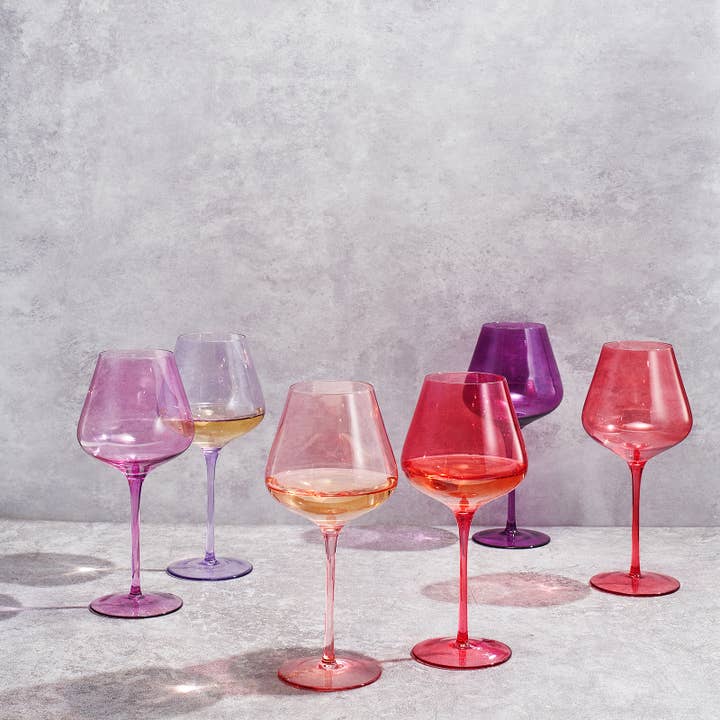 Pink and purple 20 oz Love wine glass by The Wine Savant