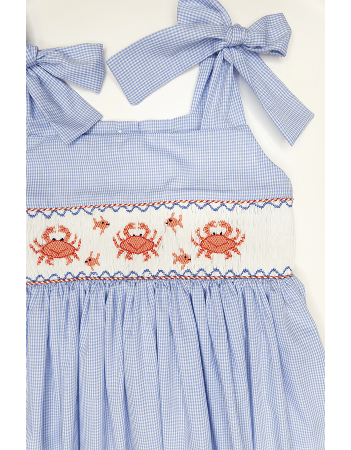 Lulu Bebe Lulu Bebe Crab Smocked Jackie Dress - Little Miss Muffin Children & Home