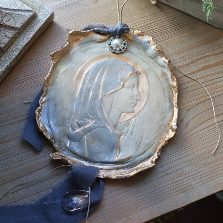 mary full of grace clay art