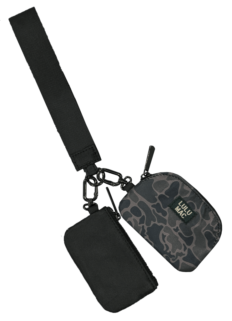 Girlie Girl Originals Black Camo/Black Lulu Mac Double Pouch Wristlet - Little Miss Muffin Children & Home