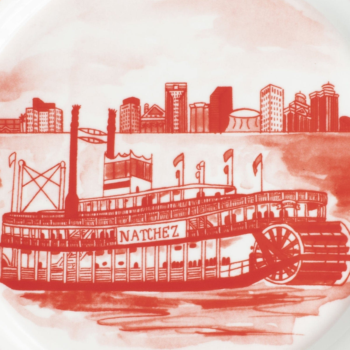 Youngberg & Co Inc Youngberg & Co Natchez Steamboat Dinner Plate Red - Little Miss Muffin Children & Home