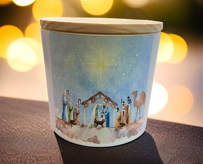 Southern Lights Nativity and Christmas 10oz Candle - Little Miss Muffin Children & Home