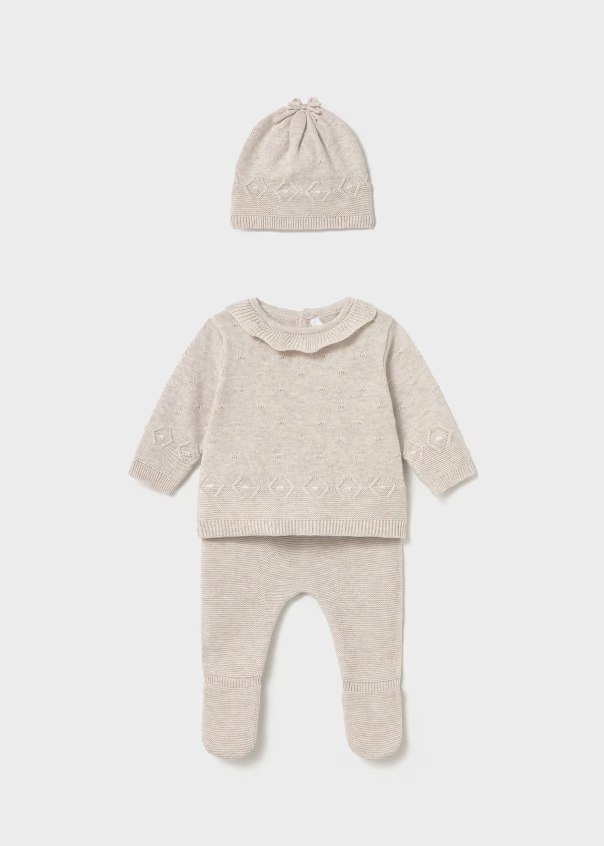 Mayoral Usa Inc Newborn 3-Piece Knit Set with Hat - Little Miss Muffin Children & Home